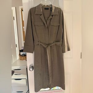 New York & Company Olive Trench Coat
